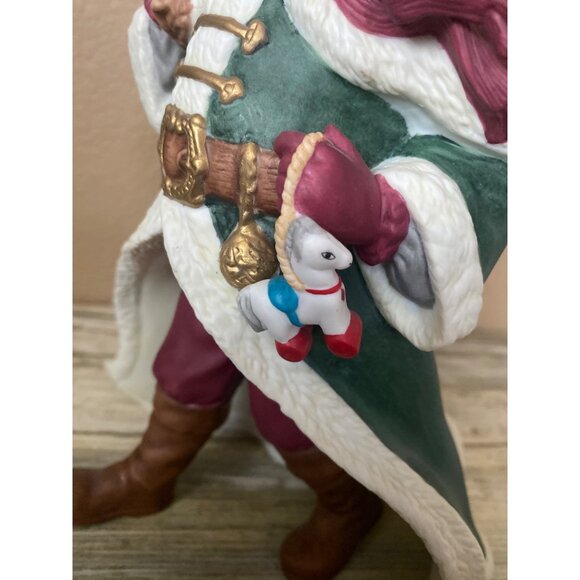 Lenox Victorian Santa Figurine 1993 Fine Porcelain Christmas Decoration Green Co - Picture 4 of 13